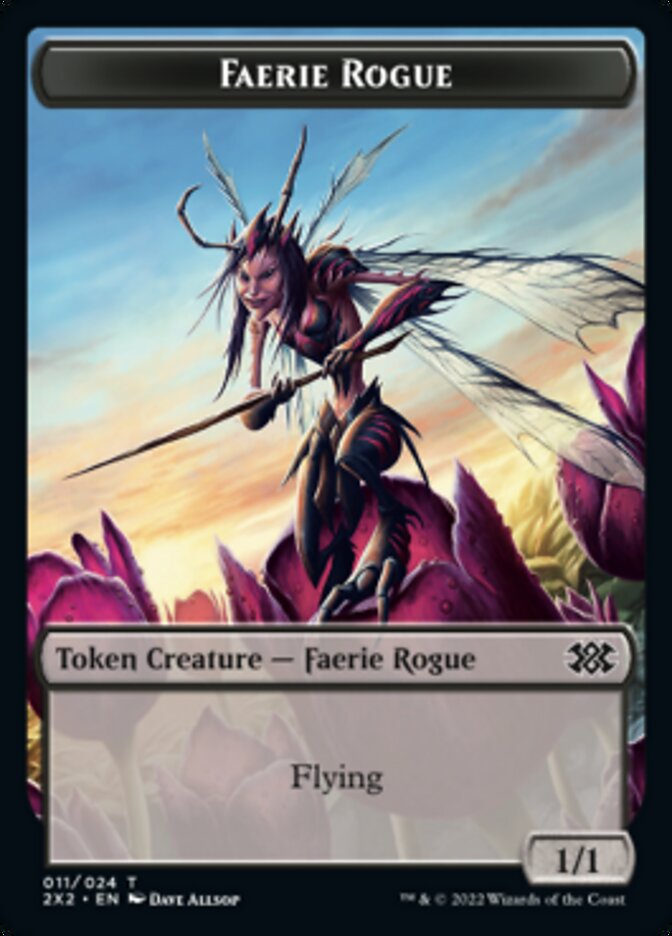 Faerie Rogue // Angel Double-sided Token [Double Masters 2022 Tokens] | PLUS EV GAMES 