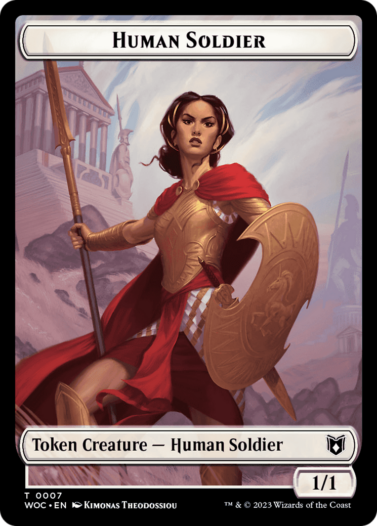 Pirate // Human Soldier Double-Sided Token [Wilds of Eldraine Commander Tokens] | PLUS EV GAMES 