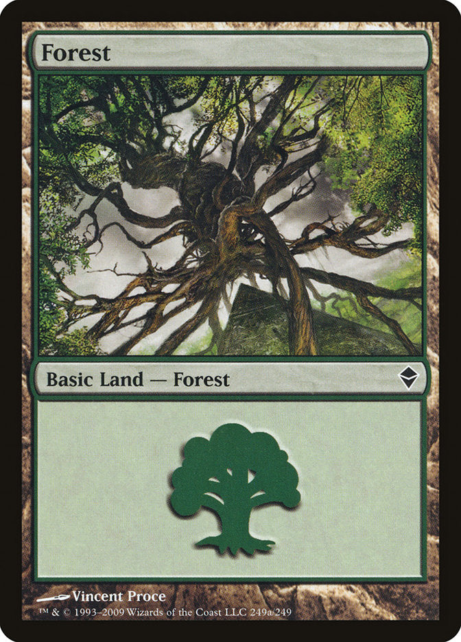 Forest (249a) [Zendikar] | PLUS EV GAMES 