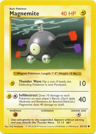 Magnemite (53/102) [Base Set (Shadowless)] | PLUS EV GAMES 