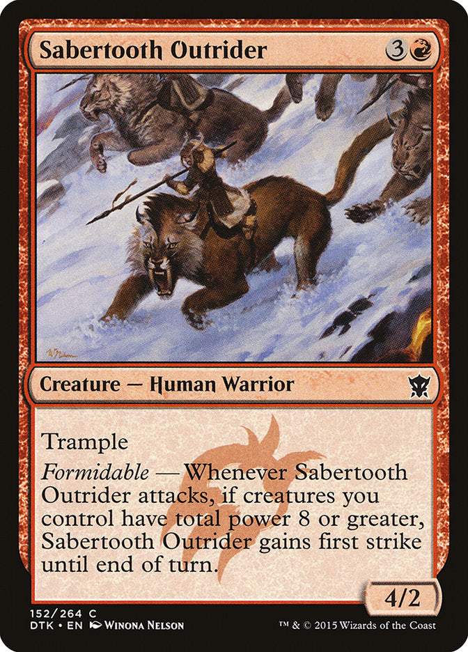 Sabertooth Outrider [Dragons of Tarkir] | PLUS EV GAMES 