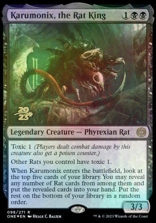 Karumonix, the Rat King [Phyrexia: All Will Be One Prerelease Promos] | PLUS EV GAMES 