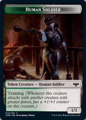 Zombie (008) // Human Soldier Double-sided Token [Innistrad: Crimson Vow Tokens] | PLUS EV GAMES 