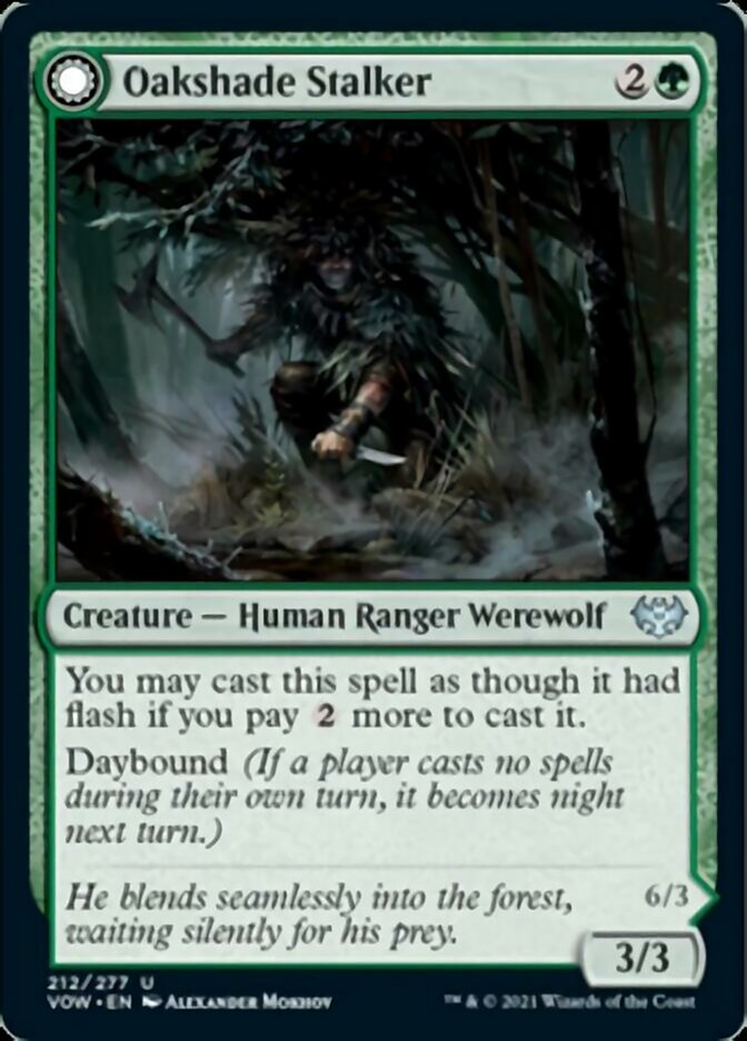 Oakshade Stalker // Moonlit Ambusher [Innistrad: Crimson Vow] | PLUS EV GAMES 