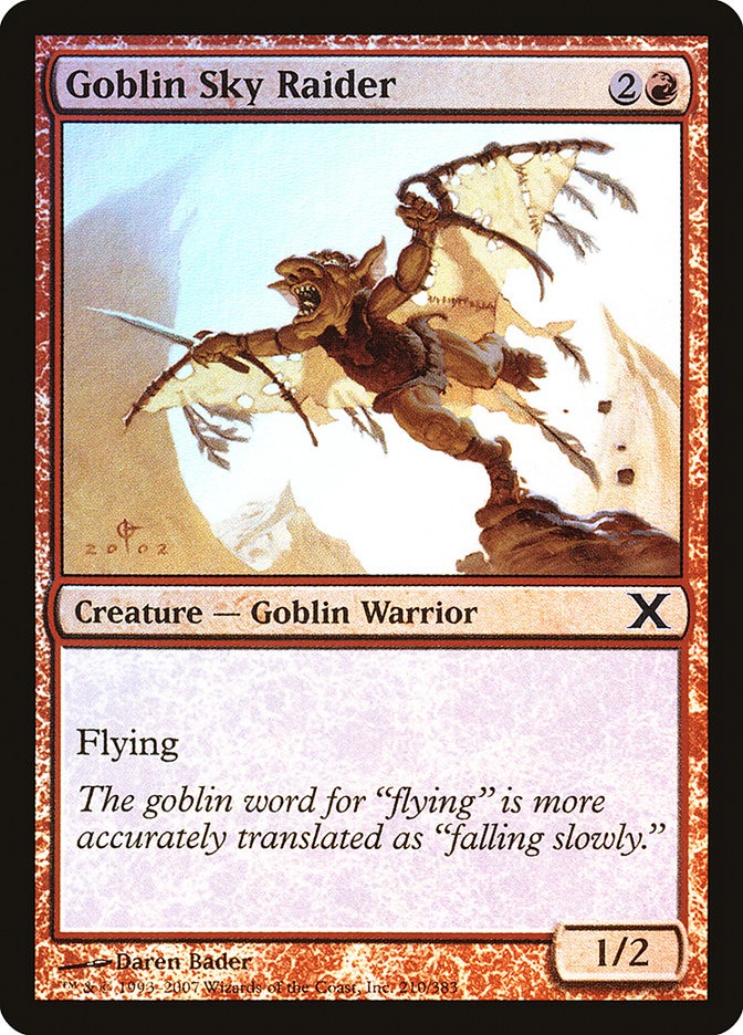 Goblin Sky Raider (Premium Foil) [Tenth Edition] | PLUS EV GAMES 