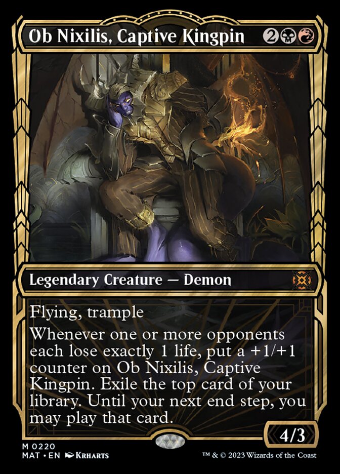 Ob Nixilis, Captive Kingpin (Showcase Halo Foil) [March of the Machine: The Aftermath] | PLUS EV GAMES 