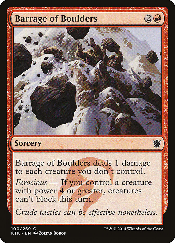 Barrage of Boulders [Khans of Tarkir] | PLUS EV GAMES 