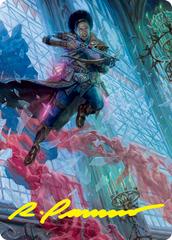 Kaya, Geist Hunter Art Card (Gold-Stamped Signature) [Innistrad: Crimson Vow Art Series] | PLUS EV GAMES 