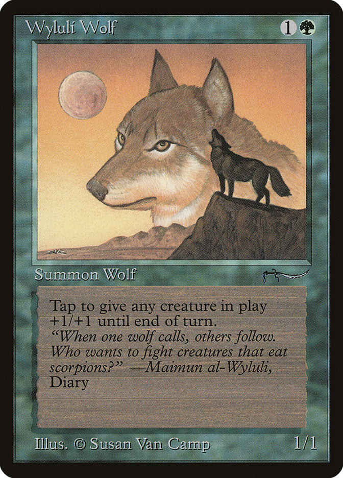 Wyluli Wolf (Light Mana Cost) [Arabian Nights] | PLUS EV GAMES 