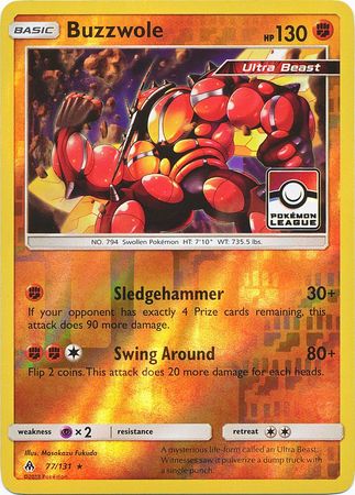 Buzzwole (77/131) (League Promo) [Sun & Moon: Forbidden Light] | PLUS EV GAMES 