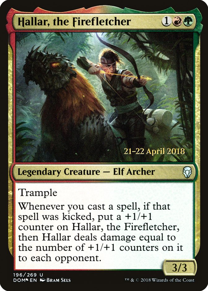 Hallar, the Firefletcher  [Dominaria Prerelease Promos] | PLUS EV GAMES 