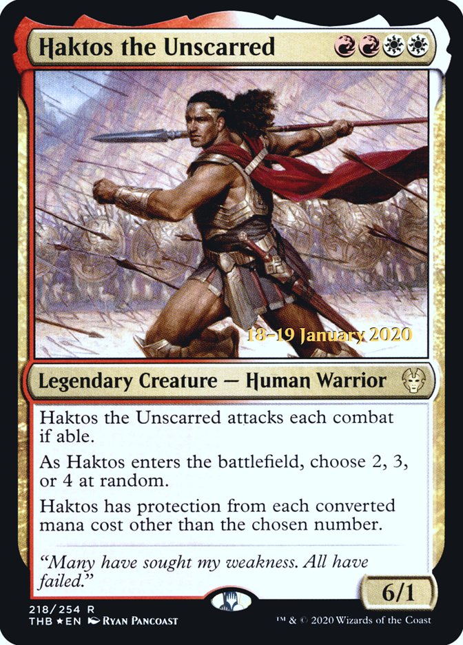 Haktos the Unscarred [Theros Beyond Death Prerelease Promos] | PLUS EV GAMES 