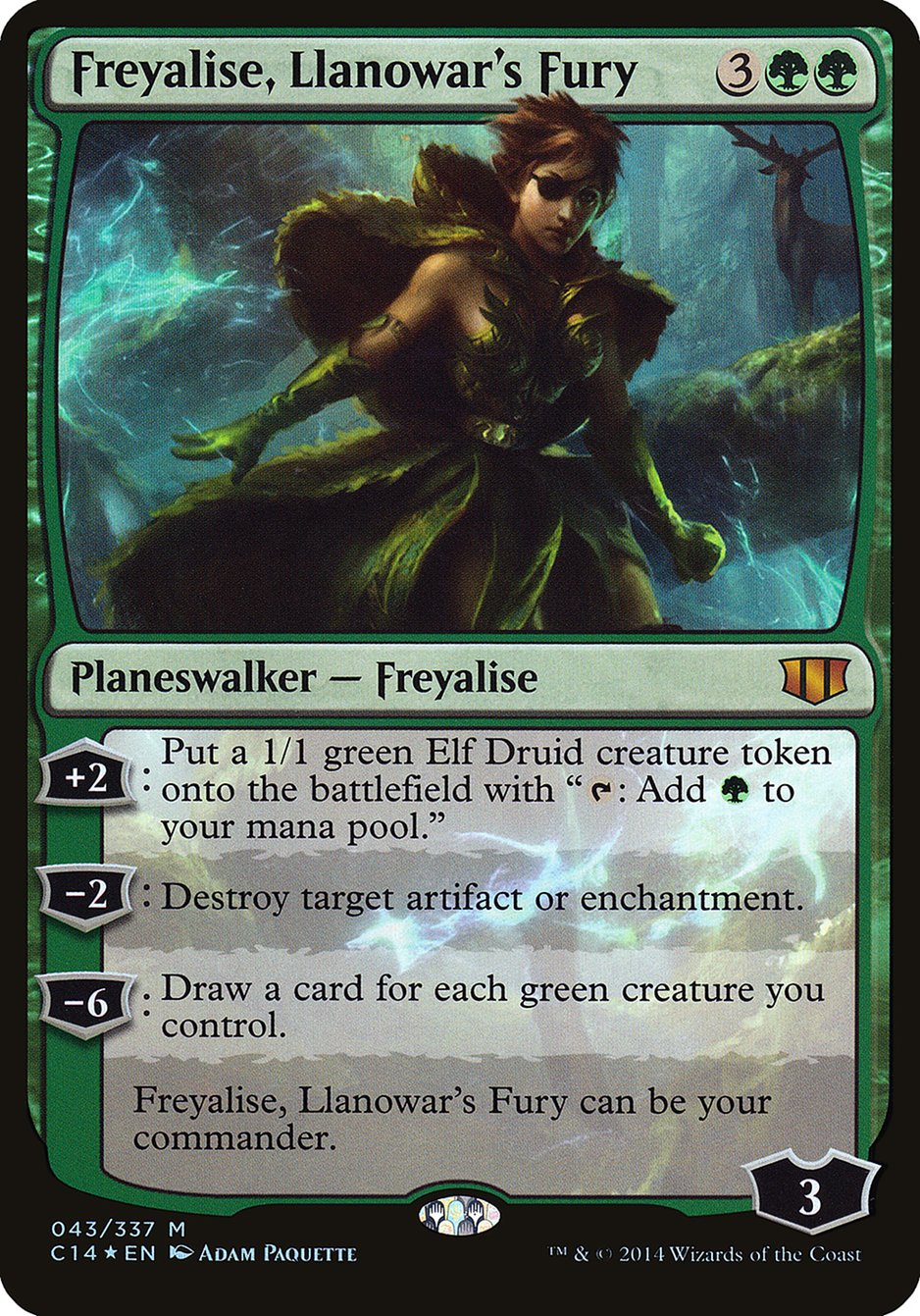 Freyalise, Llanowar's Fury (Oversized) [Commander 2014 Oversized] | PLUS EV GAMES 