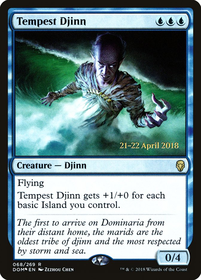 Tempest Djinn  [Dominaria Prerelease Promos] | PLUS EV GAMES 