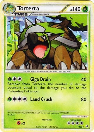Torterra (10/95) (Cracked Ice Holo) [HeartGold & SoulSilver: Unleashed] | PLUS EV GAMES 