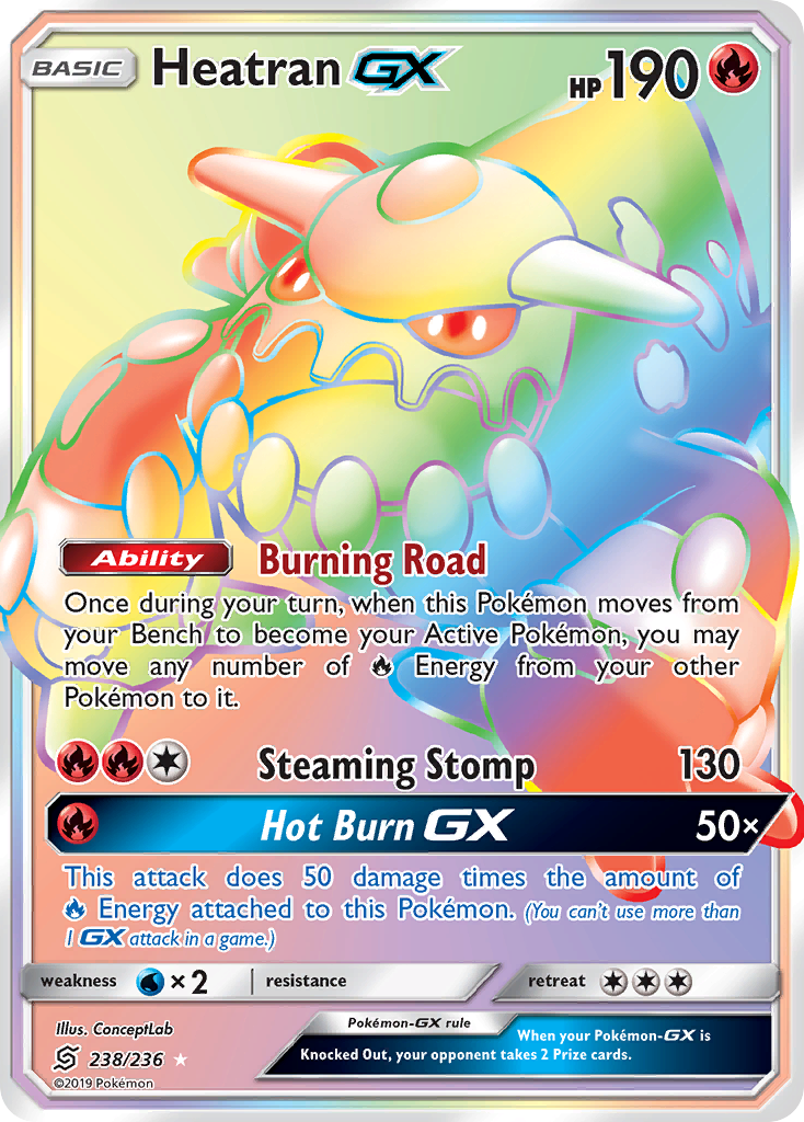 Heatran GX (238/236) [Sun & Moon: Unified Minds] | PLUS EV GAMES 