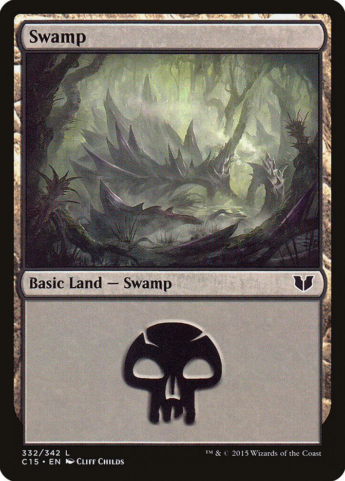 Swamp (332) [Commander 2015] | PLUS EV GAMES 