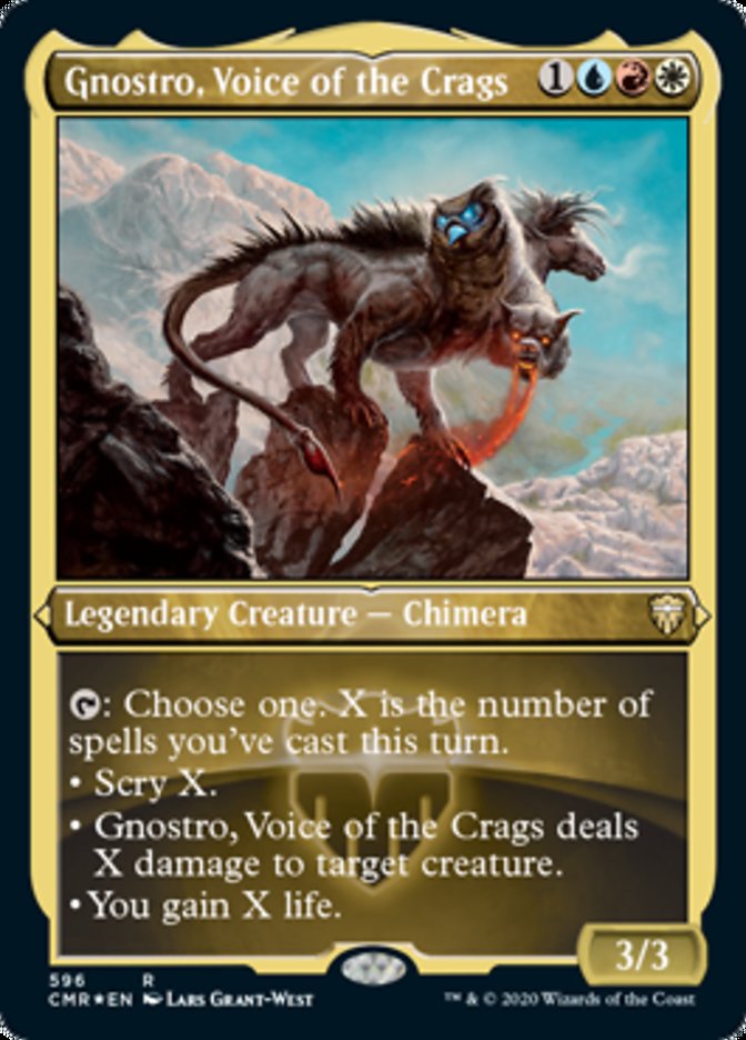 Gnostro, Voice of the Crags [Commander Legends Etched] | PLUS EV GAMES 