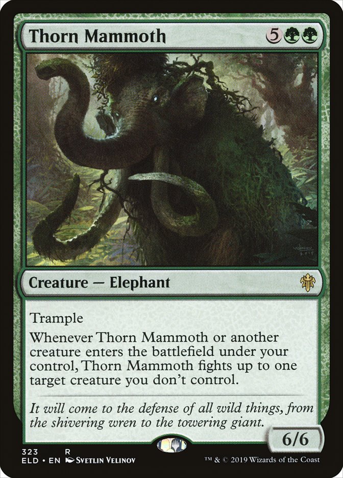 Thorn Mammoth [Throne of Eldraine] | PLUS EV GAMES 