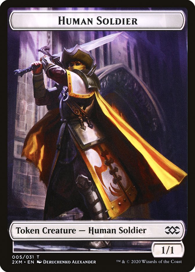 Human Soldier [Double Masters Tokens] | PLUS EV GAMES 