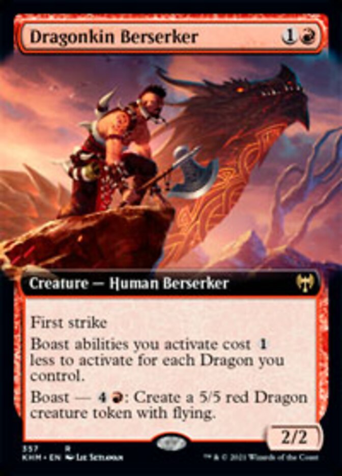 Dragonkin Berserker (Extended Art) [Kaldheim] | PLUS EV GAMES 