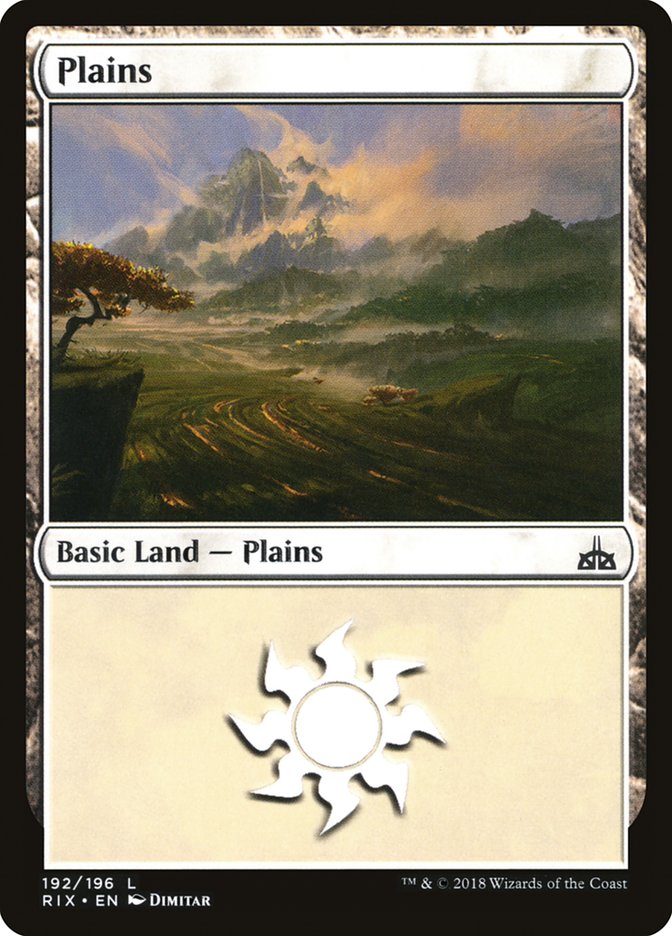 Plains (192) [Rivals of Ixalan] | PLUS EV GAMES 