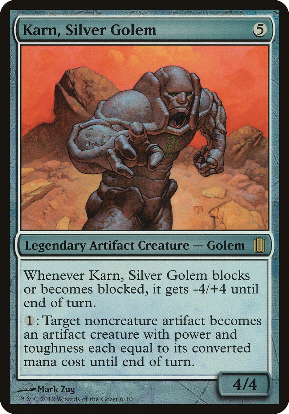 Karn, Silver Golem (Oversized) [Commander's Arsenal Oversized] | PLUS EV GAMES 