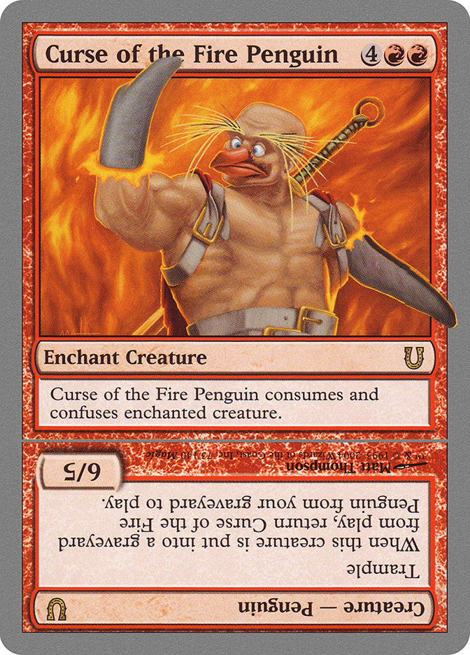 Curse of the Fire Penguin // Curse of the Fire Penguin Creature [Unhinged] | PLUS EV GAMES 