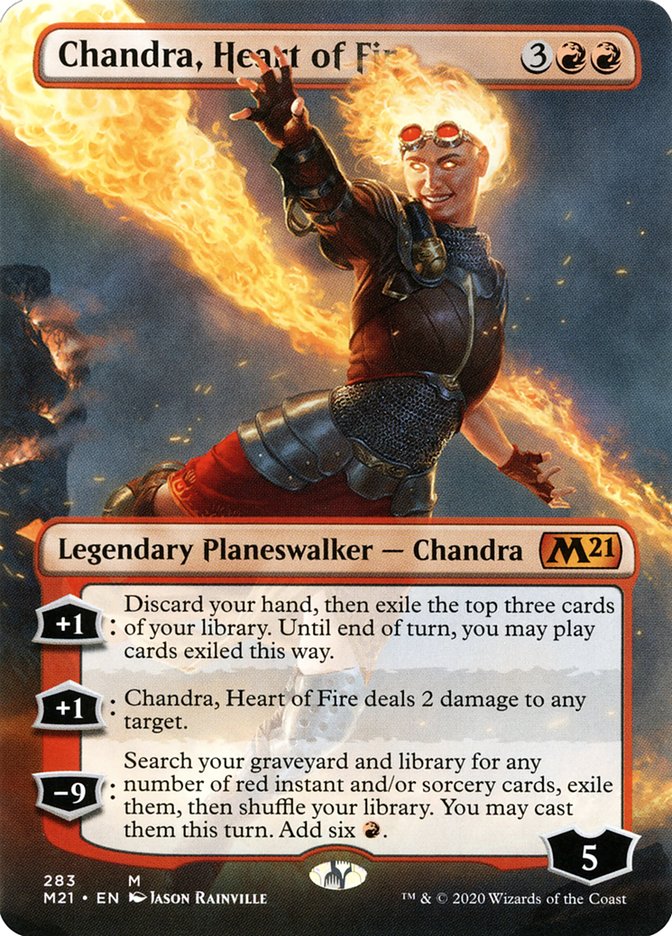 Chandra, Heart of Fire (Borderless) [Core Set 2021] | PLUS EV GAMES 