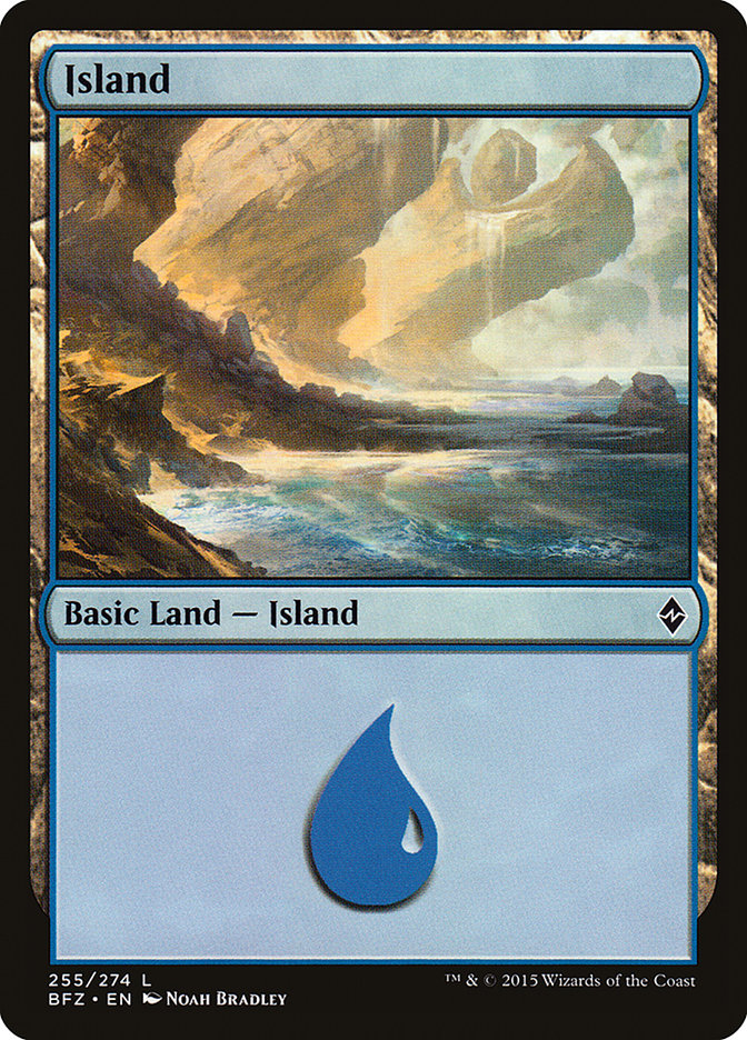 Island (255a) [Battle for Zendikar] | PLUS EV GAMES 