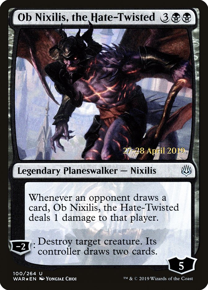 Ob Nixilis, the Hate-Twisted  [War of the Spark Prerelease Promos] | PLUS EV GAMES 