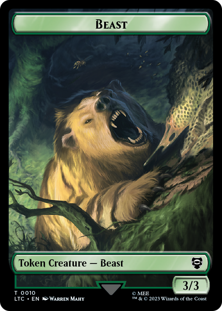 Beast // Treefolk Double Sided Token [The Lord of the Rings: Tales of Middle-Earth Commander Tokens] | PLUS EV GAMES 