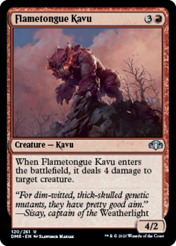 Flametongue Kavu [Dominaria Remastered] | PLUS EV GAMES 