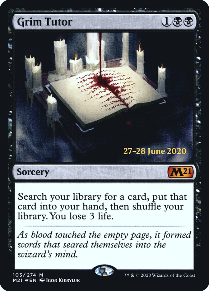 Grim Tutor  [Core Set 2021 Prerelease Promos] | PLUS EV GAMES 