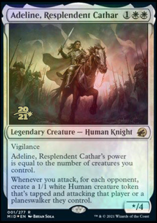 Adeline, Resplendent Cathar [Innistrad: Midnight Hunt Prerelease Promos] | PLUS EV GAMES 