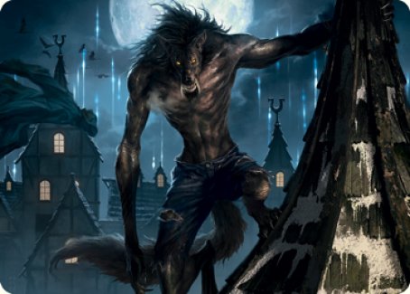 Stalking Predator Art Card [Innistrad: Midnight Hunt Art Series] | PLUS EV GAMES 