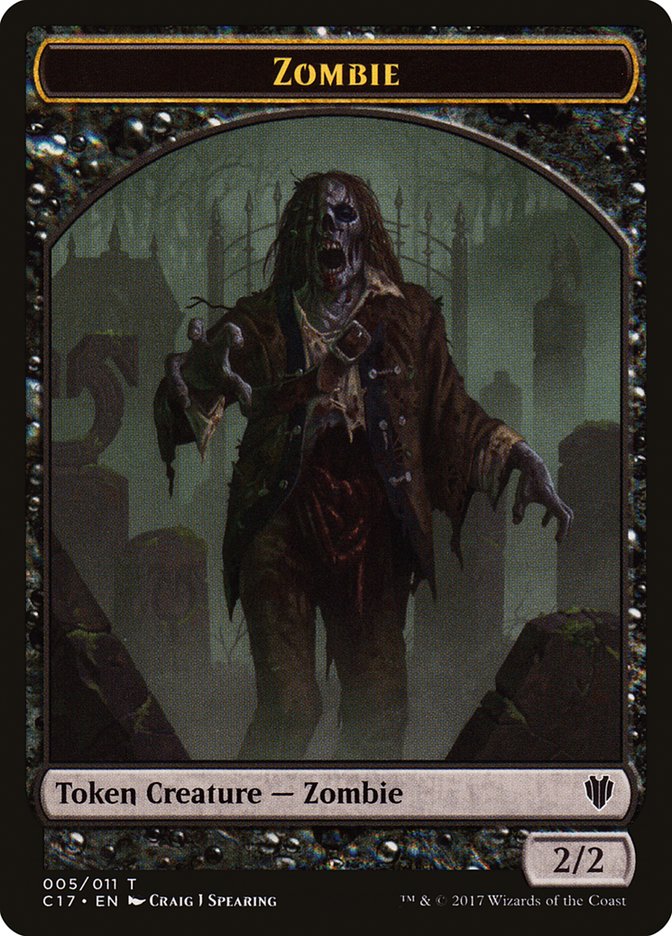 Vampire // Zombie Double-sided Token [Commander 2017 Tokens] | PLUS EV GAMES 