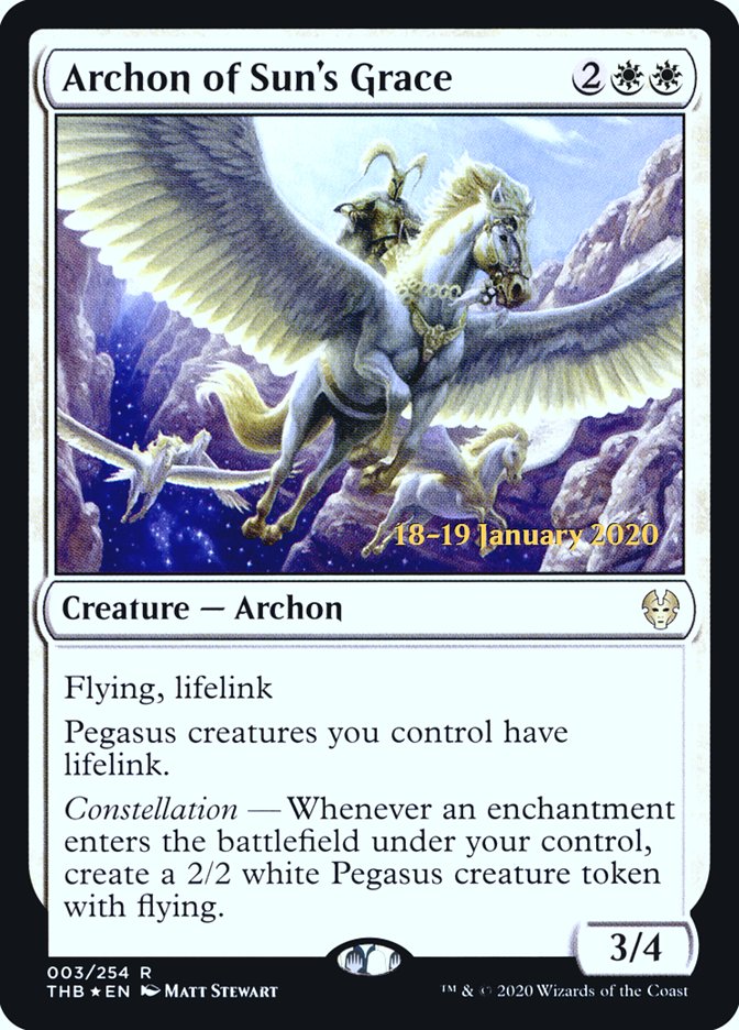 Archon of Sun's Grace [Theros Beyond Death Prerelease Promos] | PLUS EV GAMES 