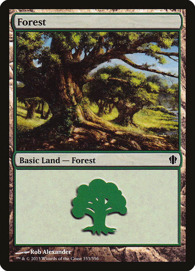 Forest (353) [Commander 2013] | PLUS EV GAMES 