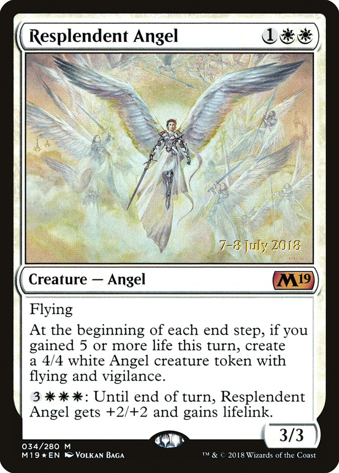 Resplendent Angel  [Core Set 2019 Prerelease Promos] | PLUS EV GAMES 