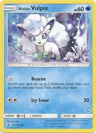 Alolan Vulpix (21/145) [Sun & Moon: Trainer Kit - Alolan Sandslash & Alolan Ninetales] | PLUS EV GAMES 