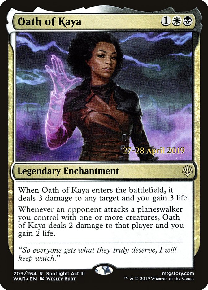 Oath of Kaya  [War of the Spark Prerelease Promos] | PLUS EV GAMES 