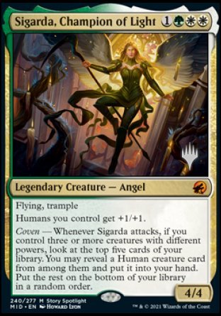 Sigarda, Champion of Light (Promo Pack) [Innistrad: Midnight Hunt Promos] | PLUS EV GAMES 