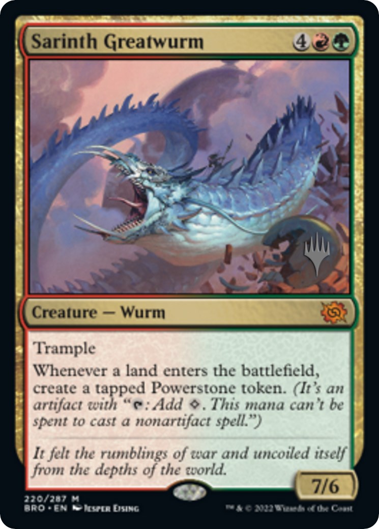Sarinth Greatwurm (Promo Pack) [The Brothers' War Promos] | PLUS EV GAMES 