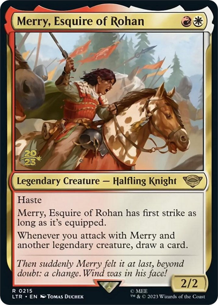 Merry, Esquire of Rohan [The Lord of the Rings: Tales of Middle-Earth Prerelease Promos] | PLUS EV GAMES 