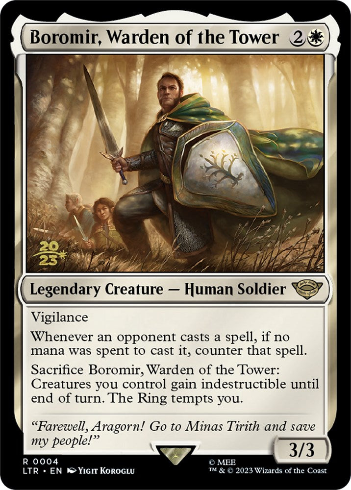 Boromir, Warden of the Tower [The Lord of the Rings: Tales of Middle-Earth Prerelease Promos] | PLUS EV GAMES 