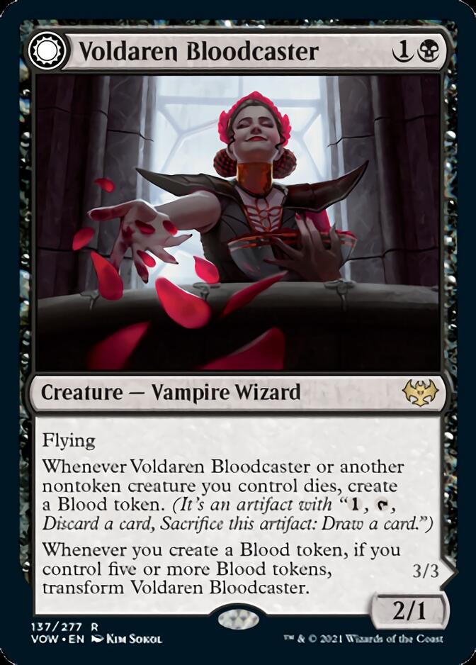 Voldaren Bloodcaster // Bloodbat Summoner [Innistrad: Crimson Vow] | PLUS EV GAMES 