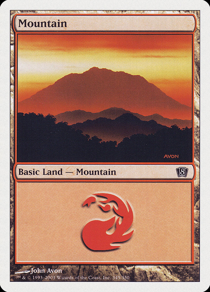 Mountain (345) [Eighth Edition] | PLUS EV GAMES 