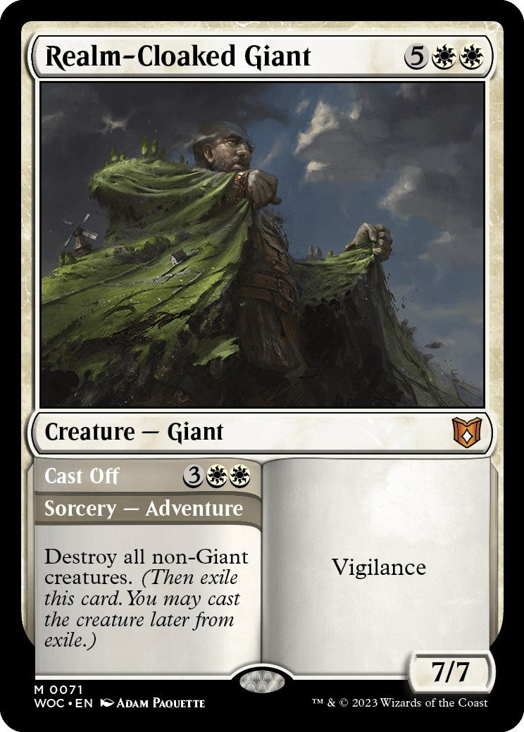 Realm-Cloaked Giant // Cast Off [Wilds of Eldraine Commander] | PLUS EV GAMES 