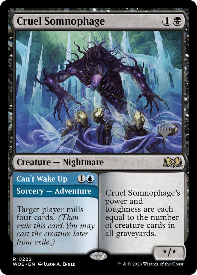 Cruel Somnophage // Can't Wake Up (Promo Pack) [Wilds of Eldraine Promos] | PLUS EV GAMES 